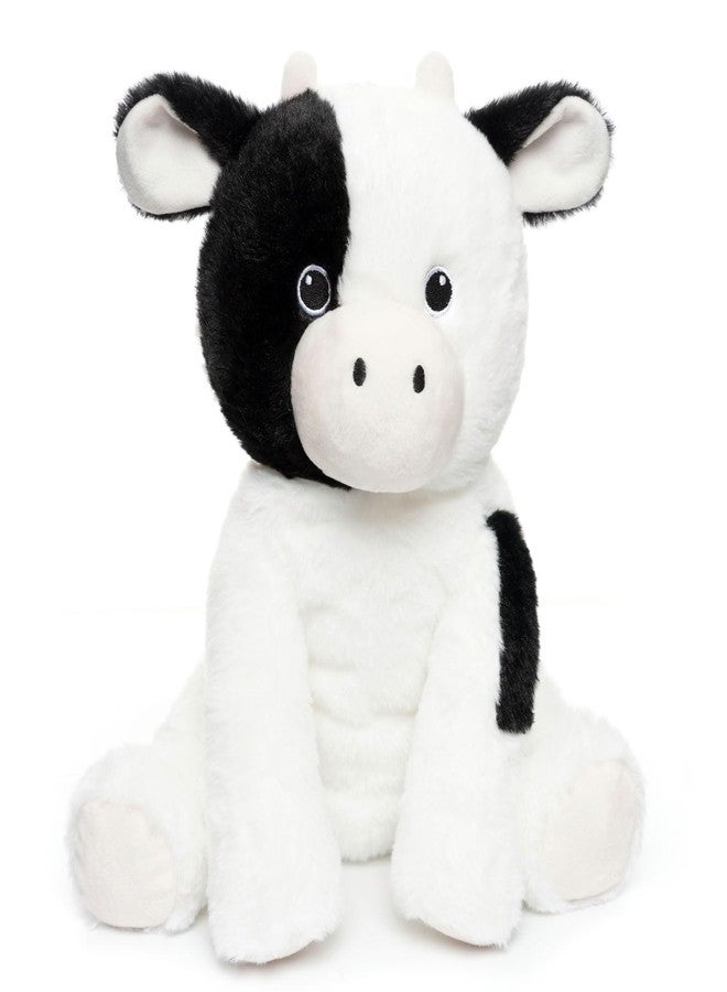 WEIGEDU Floppy Dairy Cattle Cow Plush Toy - 15.7 Inch Soft & Cuddly Stuffed Animal Cow with Embroidered Eyes, Perfect for Kids, Babies, Toddlers - Farm Animal Gift - Image 1
